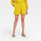 Women's High-rise Paperbag Shorts - Who What Wear Yellow