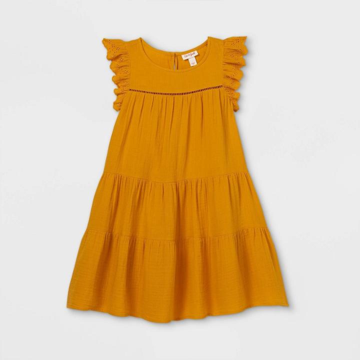 Girls' Tiered Gauze Dress - Cat & Jack