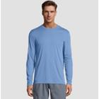 Hanes Men's Big & Tall Long Sleeve Cooldri Performance T-shirt -light Blue 3xl,