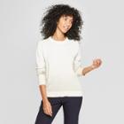 Women's Metallic Pullover Sweater - A New Day Cream (ivory)
