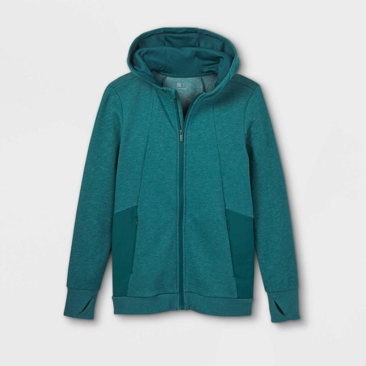 Boys' Premium Fleece Full Zip Hoodie - All In Motion Green