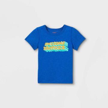 Toddler Boys' Adaptive Awesome Brother Graphic T-shirt - Cat & Jack Blue