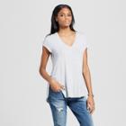 Women's Short Sleeve Center Seam T-shirt - Mossimo Gray/white