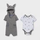 Sony Pictures Baby Boys' Peter Rabbit Bunny Romper And Bodysuit - Gray