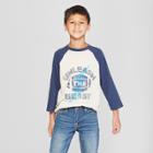 Boys' 3/4 Sleeve Unleash The Beast Graphic T-shirt - Cat & Jack Blue/off-white