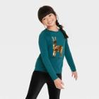 Girls' Long Sleeve Flip Sequin T-shirt - Cat & Jack Dark Teal