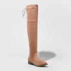 Women's Sidney Wide Width Over The Knee Sock Boots - A New Day Taupe (brown) 8.5w,