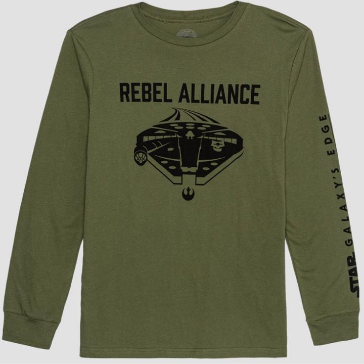 Men's Star Wars Galaxy's Edge Rebel Alliance Long Sleeve T-shirt - Green
