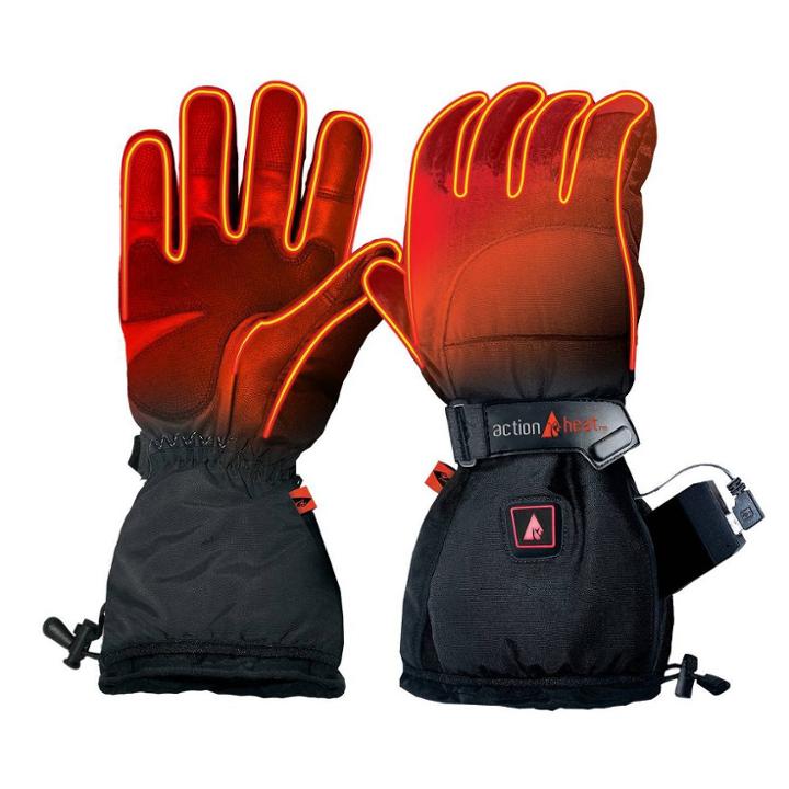Actionheat Aa Battery Heated Women's Snow Gloves - Black