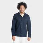 Men's Standard Fit Knit Chore Shirt Jacket - Goodfellow & Co Blue