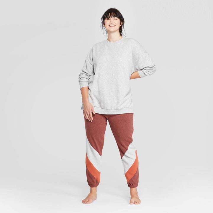 Women's Cozy Plus Sized Lounge Crew Sweatshirt - Colsie Gray 3x, Women's,