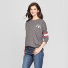 Women's Long Sleeve More Love Je T'aime Graphic T-shirt - Mighty Fine (juniors') Charcoal