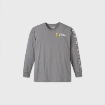 Men's National Geographic Long Sleeve T-shirt - Charcoal Gray