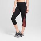 Women's Freedom High-waisted Mesh Insert Capri Leggings - C9 Champion Black/razzle Pink