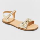 Girls' Lydia Ankle Strap Sandals - Cat & Jack Gold