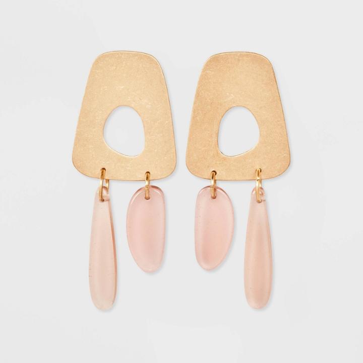 Irregular Trapeze Post And Paddle Drop Earrings - Universal Thread