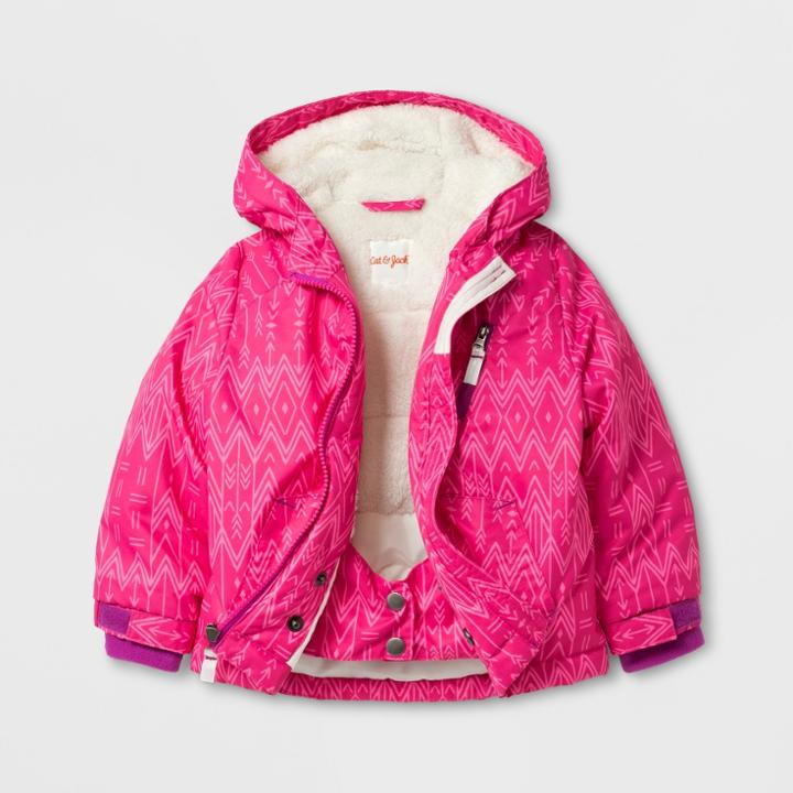 Toddler Girls' Windbreaker With Sherpa Lining - Cat & Jack Pink