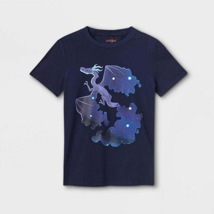 Boys' Mystical Dragon Graphic Short Sleeve T-shirt - Cat & Jack Navy