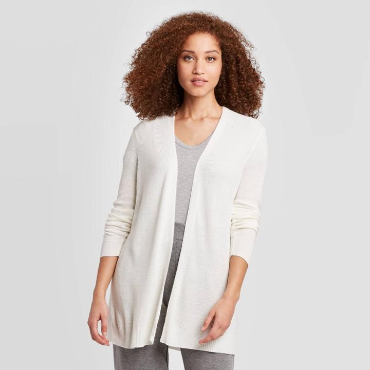 Women's Long Sleeve Open Layered Cardigan - A New Day Cream Xs, Women's, Ivory