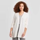 Women's Long Sleeve Open Layered Cardigan - A New Day Cream Xs, Women's, Ivory