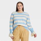 Women's Plus Size Crewneck Pullover Sweater - Who What Wear Light Blue
