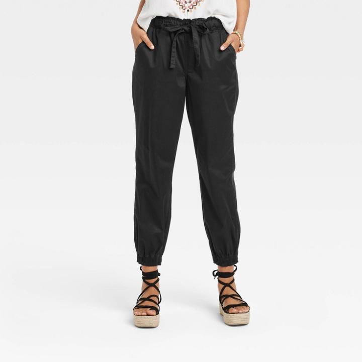 Women's Mid-rise Jogger Pants - Knox Rose Black