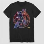 Men's Marvel Avengers Infinity War Neon Logo Short Sleeve Graphic T-shirt - Black