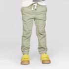 Toddler Boys' Stretch Twill Front Jogger Pants - Cat & Jack Green