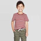 Petitetoddler Boys' Striped Short Sleeve T-shirt - Cat & Jack Maroon