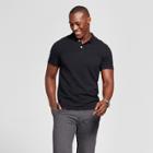 Men's Slim Fit Short Sleeve Collared Polo Shirt - Goodfellow & Co Black