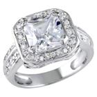 Target 5 3/5 Ct. T.w. Octagon Cubic Zirconia 4-prong Set Engagement Ring In Sterling Silver