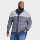 Men's Big & Tall Chunky Shawl Collared Cardigan - Goodfellow & Co Navy Blue