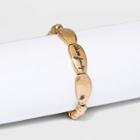 Bella Uno Bellissima Recycled Silver Plated We Are Family Stretch Bracelet - Gold