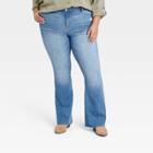 Women's Plus Size High-rise Bootcut Jeans - Knox Rose Light Wash 14w,
