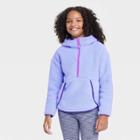 Girls' Sherpa Fleece 1/2 Zip Pullover Sweatshirt - All In Motion Purple