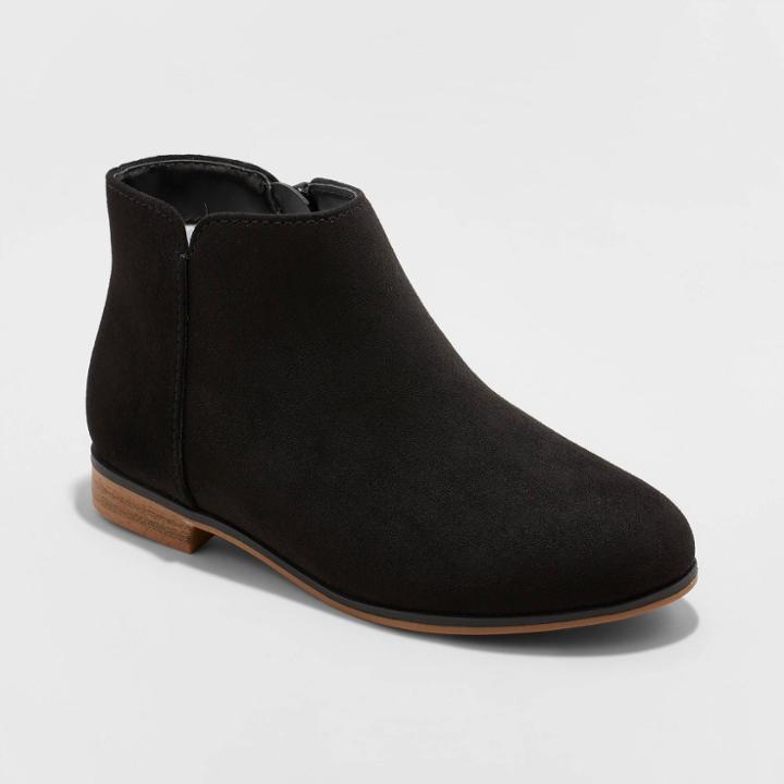 Girls' Opal Zipper Booties - Cat & Jack Black