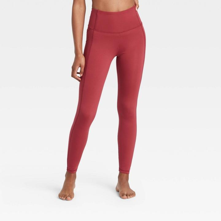 Women's Contour Power Waist High-waisted Leggings 26 - All In Motion Light Cranberry