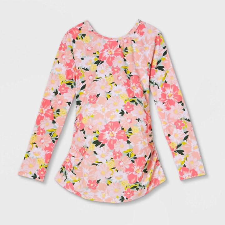 Raglan Long Sleeve Rash Guard Maternity Top - Isabel Maternity By Ingrid & Isabel Floral