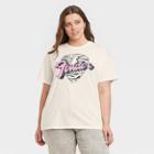 Women's Fender Plus Size Zebra Pick Short Sleeve Graphic T-shirt - Off-white