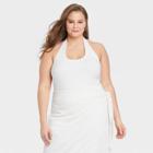 Women's Plus Size Sleeveless Bodysuit - A New Day White