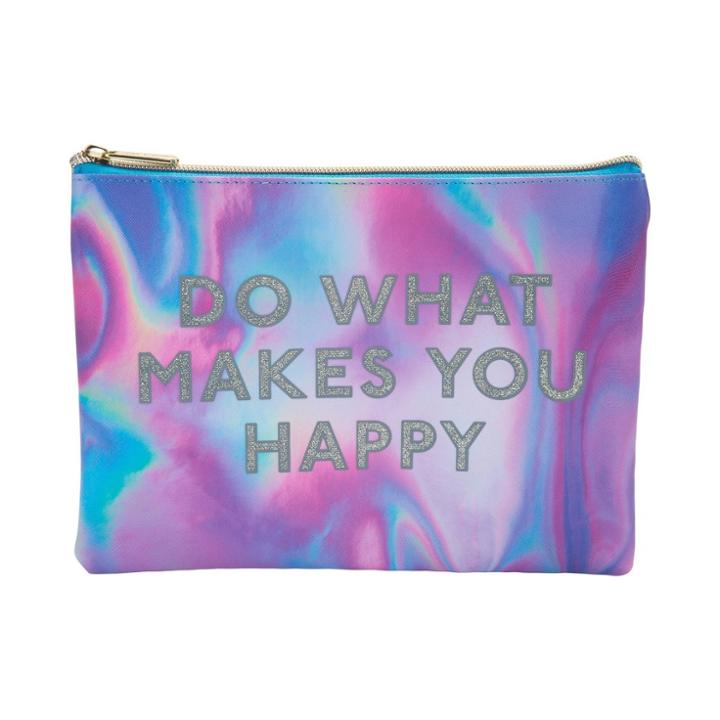 Ruby+cash Do What Makes You Happy Makeup Pouch - Multi Iridescent