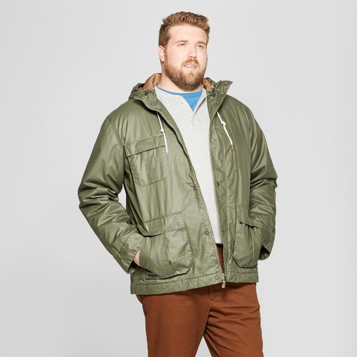 Target Men's Tall Short Base Parka Jacket - Goodfellow & Co Olive