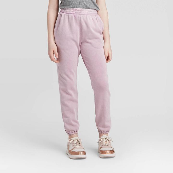Girls' Knit Joggers - Art Class Lavendar S, Girl's, Size: