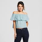 Women's Tiered Off The Shoulder Top - Soul Cake (juniors') Blue