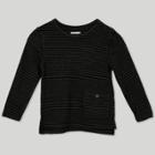 Afton Street Toddler Boys' French Terry Striped Sweatshirt - Gray