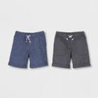 Toddler Boys' 2pk Pull-on Shorts - Cat & Jack Black/light Blue