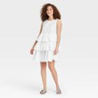 Women's Sleeveless Multi Tiered Dress - Who What Wear White