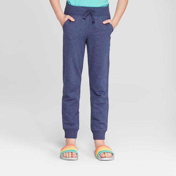 Girls' French Terry Bottoms - Cat & Jack Navy (blue)