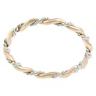 Journee Collection Tressa Collection Sterling Silver And Goldfill Twist Ring - Gold 7, Girl's,