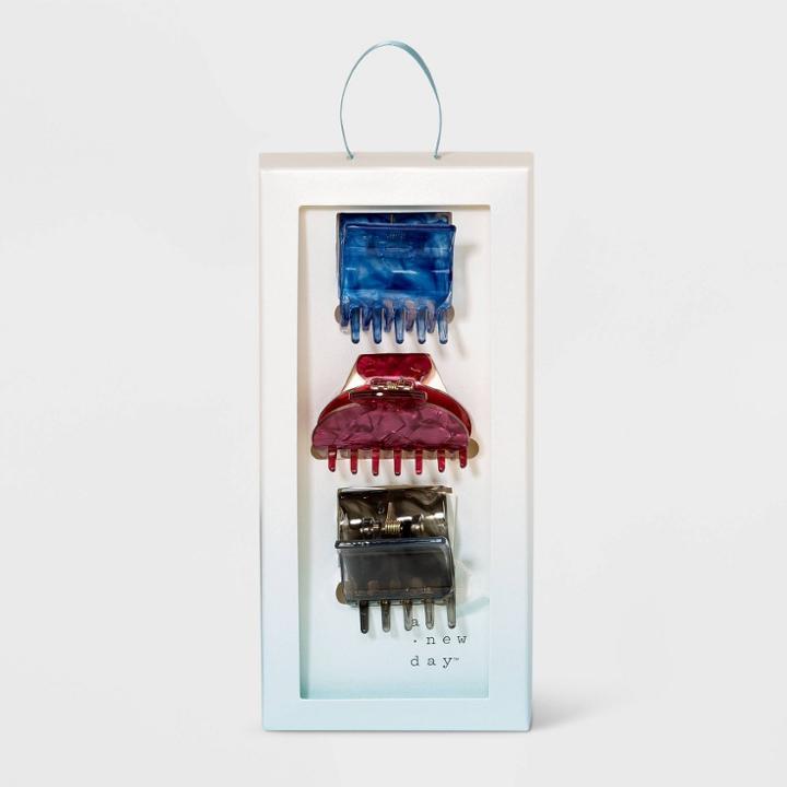 Acrylic Claw Clip Set 3pc - A New Day Blue